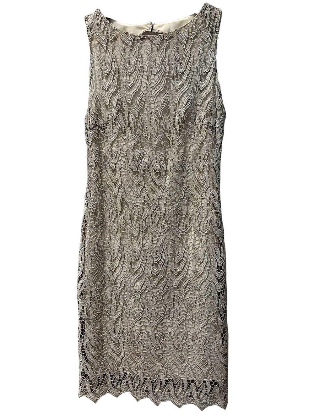 Alice + Olivia Clover Open Back Lace Dress Mini Sheath Size S (4–6)